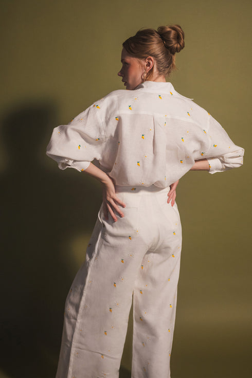 Mango Pant Mango Camomille Ivory